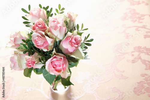 Bouquet of fresh pink roses