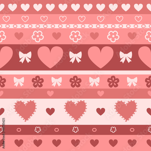 Hearts and stripes seamless...