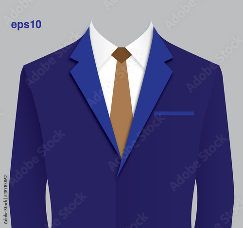 Blue suit vector