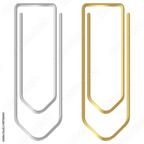 Büroklammern gold silber