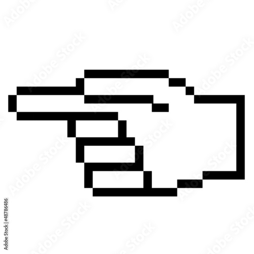 Pixelgrafik Hand - Zeigefinger