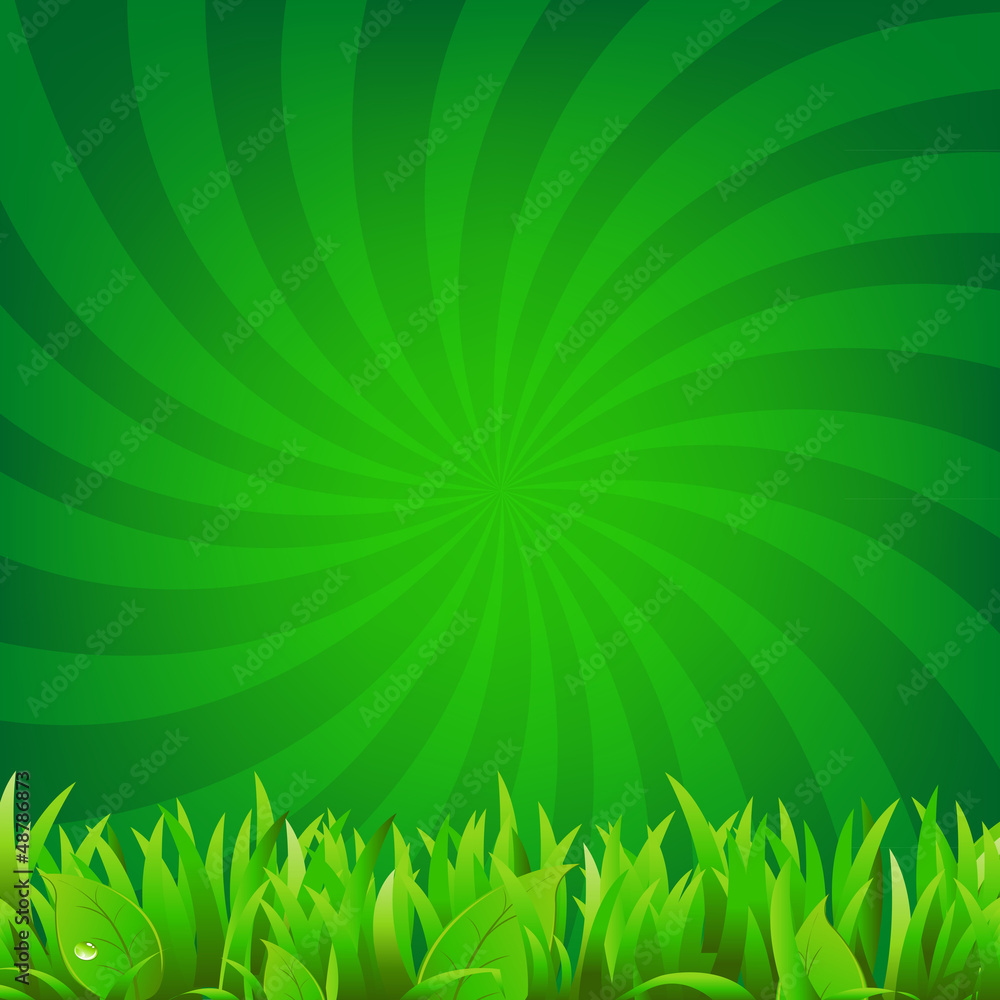 Obraz premium Beams And Green Grass