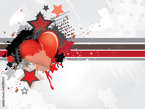 Gringe abstract background with hearts