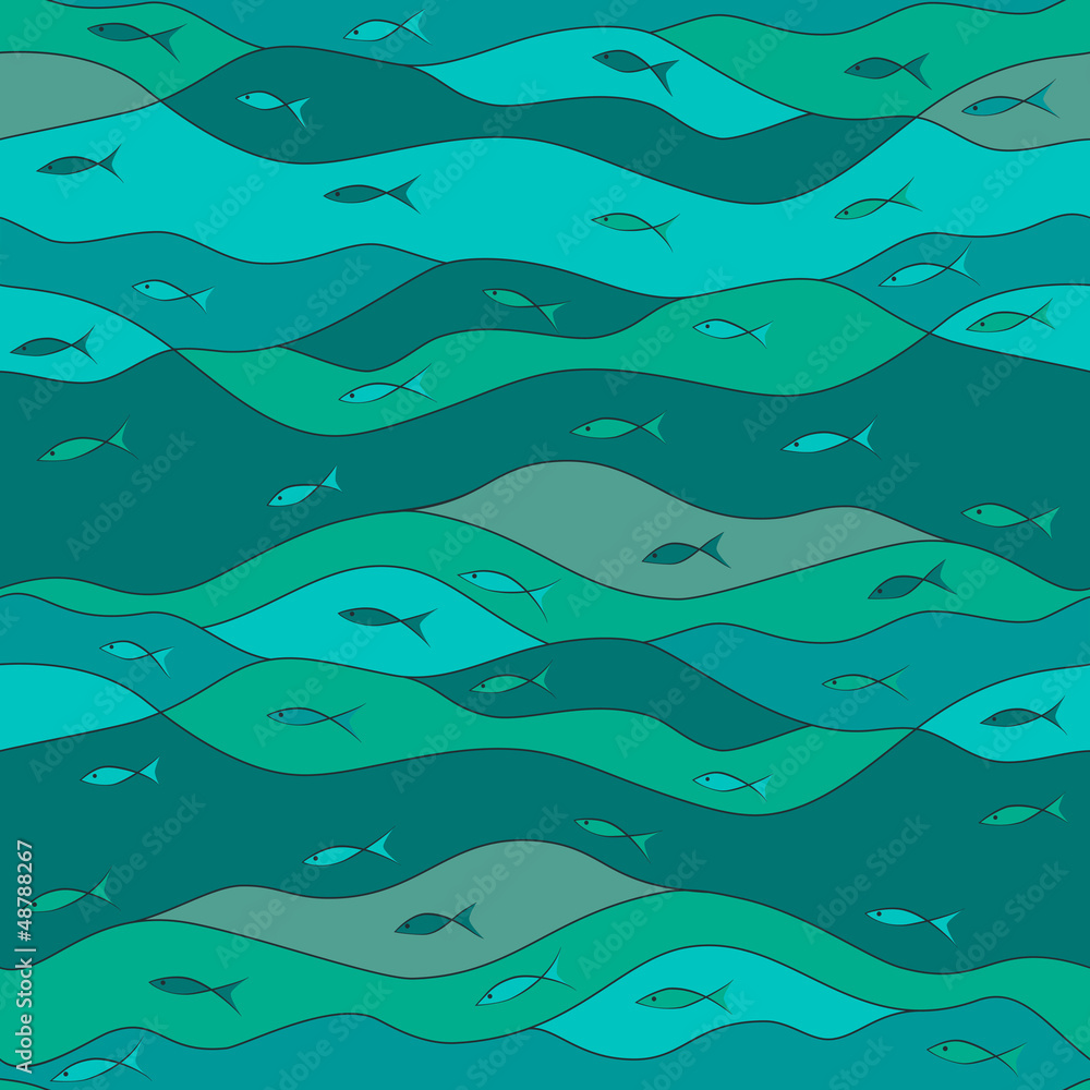 seamless abstract fishes seamless abstract fishes