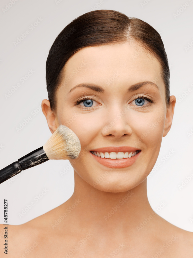 beautiful woman with brush beautiful woman with brush
