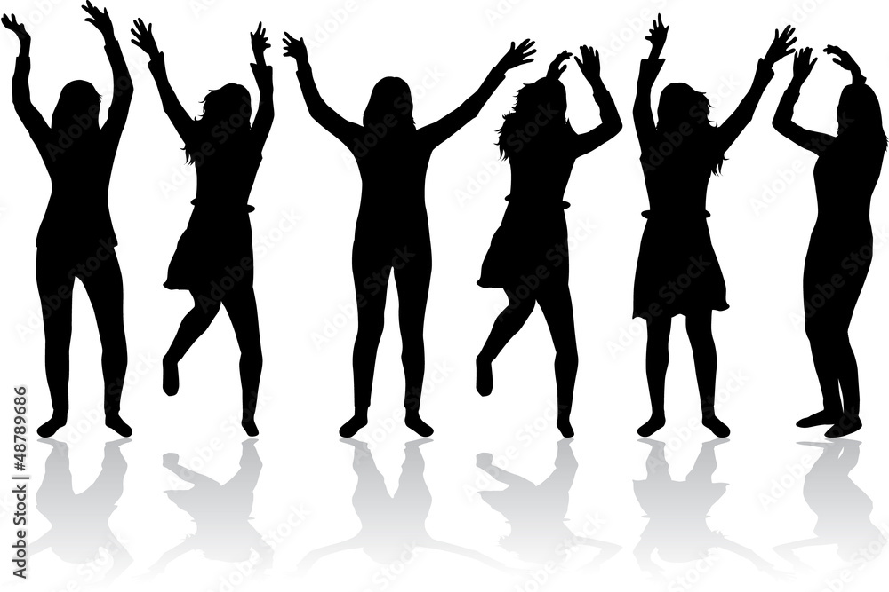 Fototapeta premium silhouettes of women