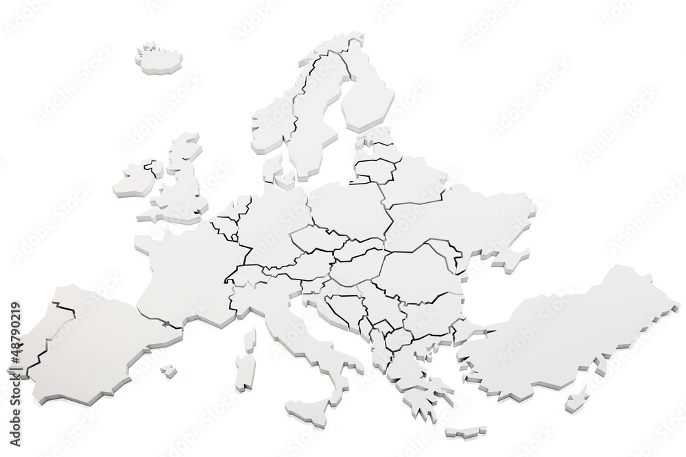 Obraz premium 3d map of europe