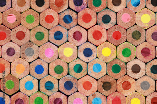 Rückseite von Buntstiften