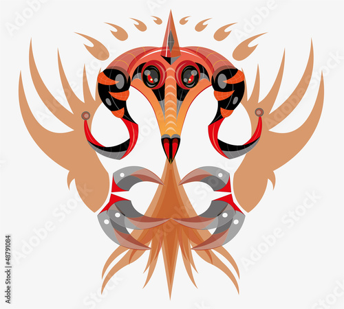 Fantastic fiery dragon.