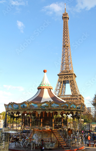 Carousel with Eiffel tower