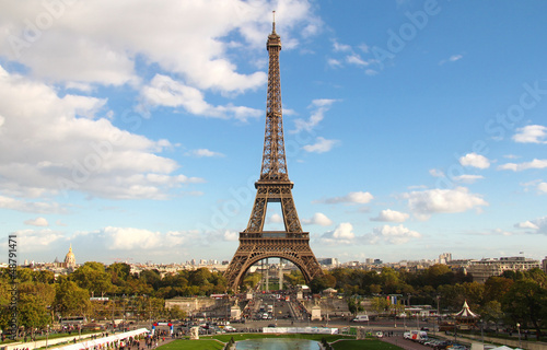 Eiffel Tower and cityscape from Trocadero