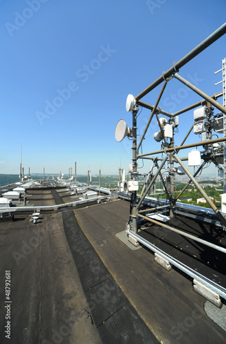 Antennenanlage auf Hochhausdach in Koblenz