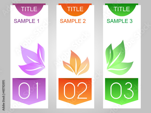 The three long card