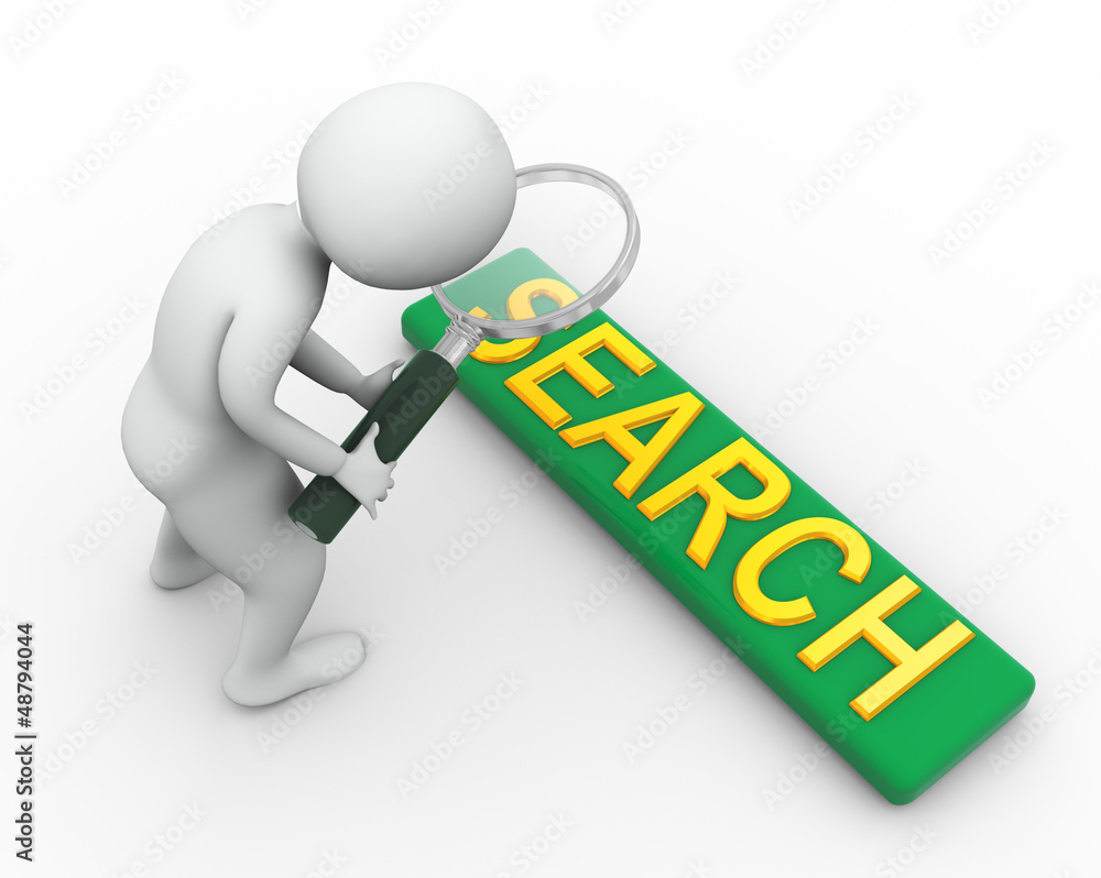 3d man searching 3d man searching