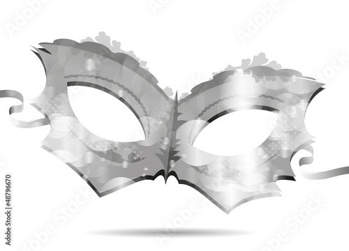 venezianische Maske in Silber Optik