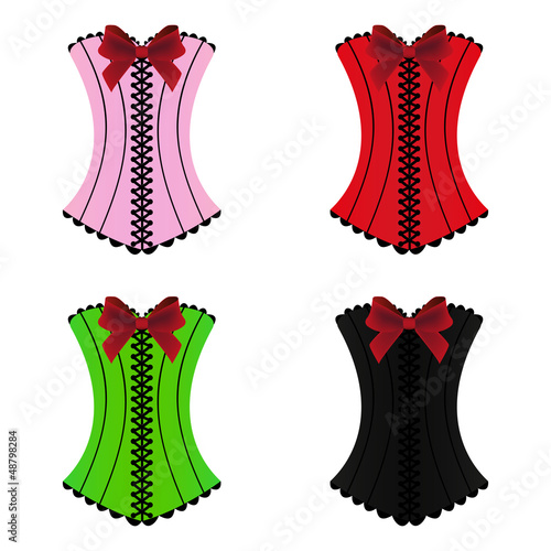 set of women's sexy corset