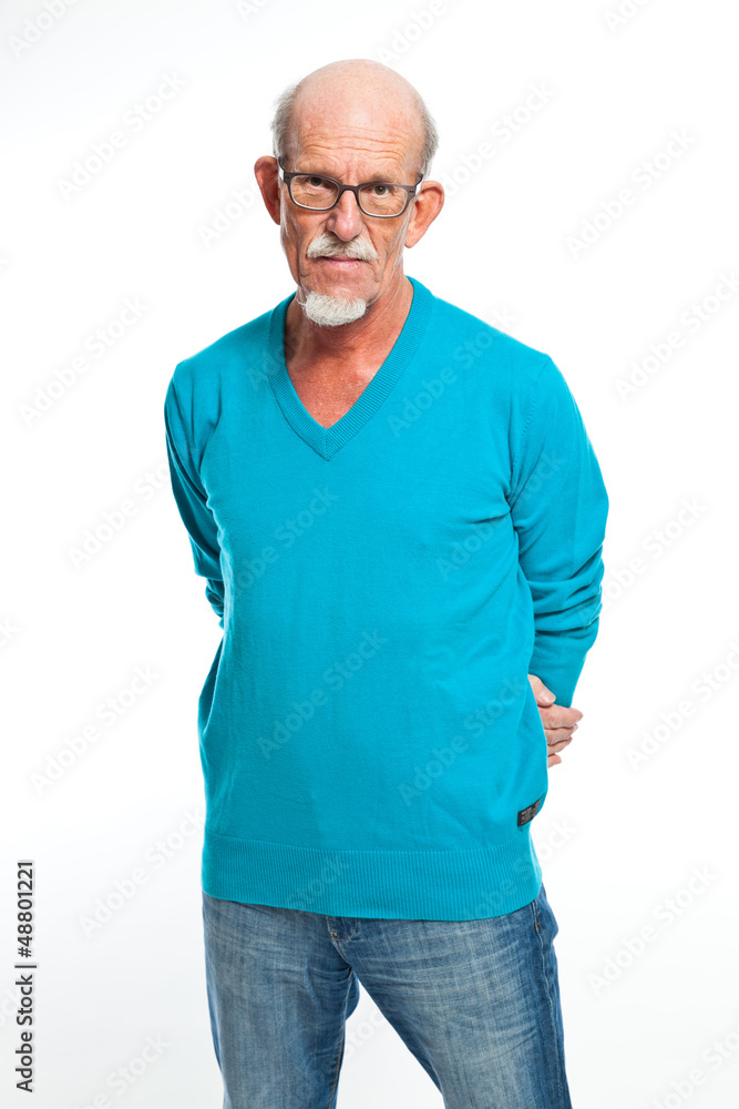 Senior man with glasses. Serious well dressed. Isolated. Senior man with glasses. Serious well dressed. Isolated.