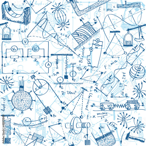 Physics seamless pattern