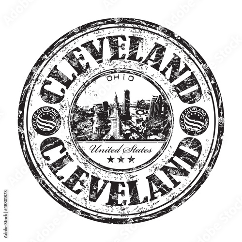 Cleveland grunge rubber stamp