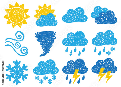Weather doodle icons