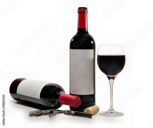 Fotografia Botellas de vino tinto.