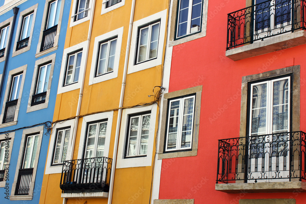 Detail of some typical buildings at Lisbon