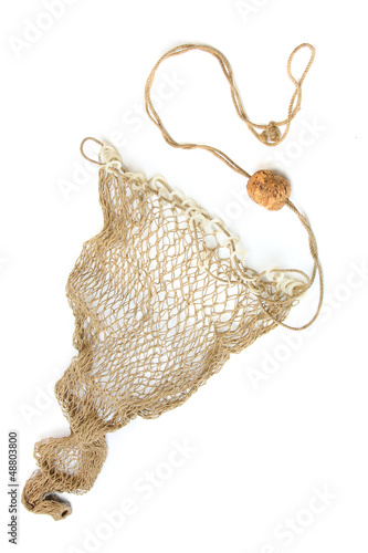 Fishing net on a white background.