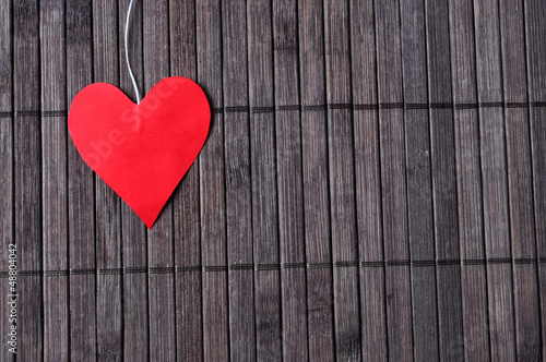 heart on a wooden texture