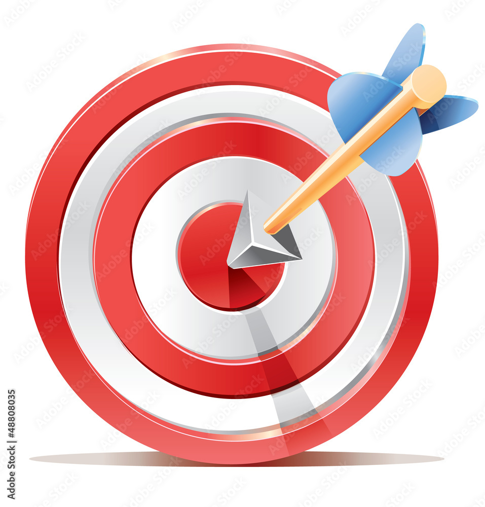 Red darts target aim and arrow. Red darts target aim and arrow.
