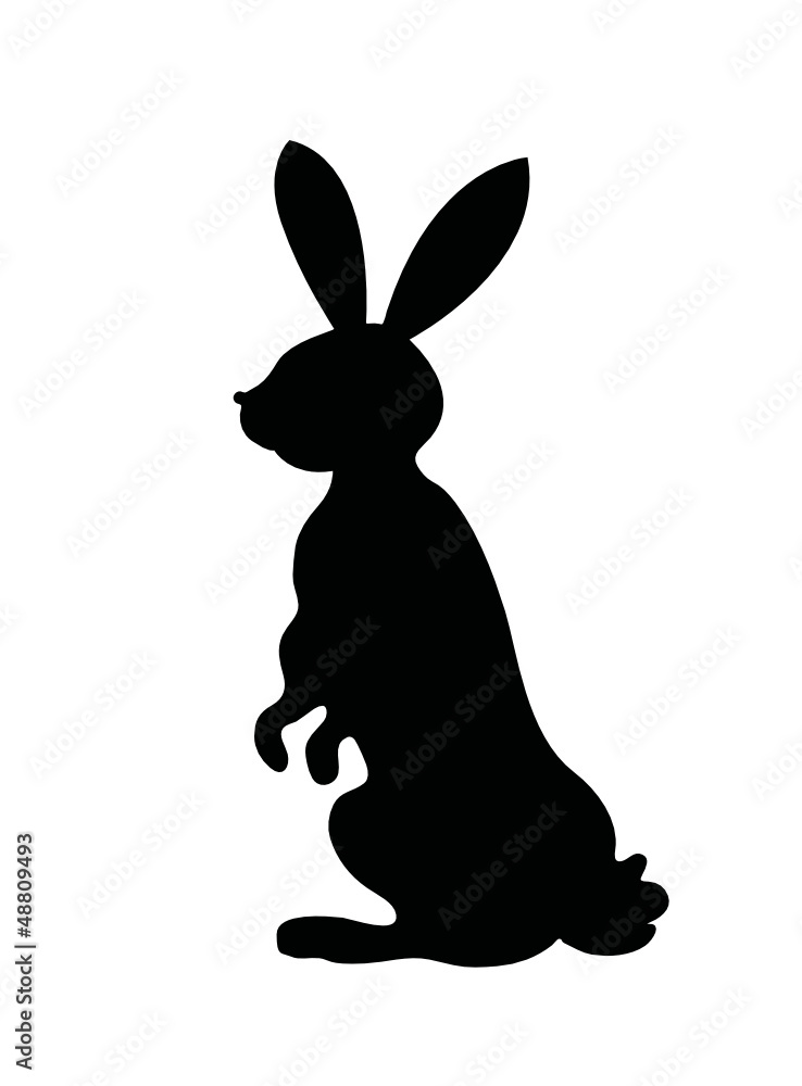Obraz premium Silhouette von Osterhase