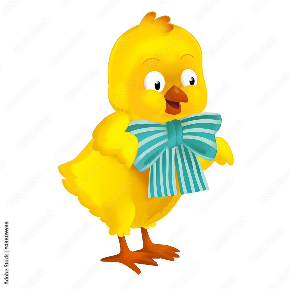 The happy easter chickens - illustration for the children The happy easter chickens - illustration for the children