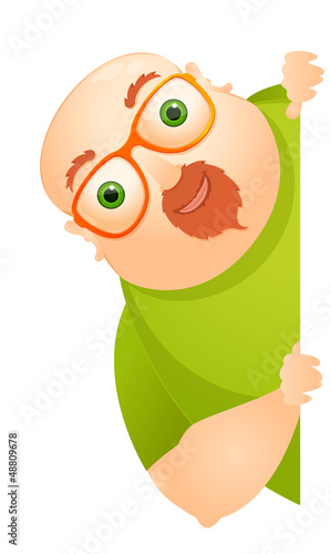 Cheerful Chubby Man