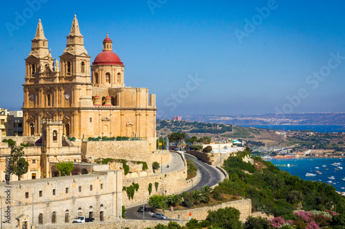 The Mellieha Parish Church in the morning