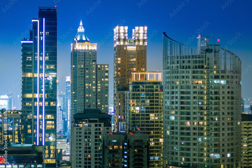 Bangkok city night view, Thailand