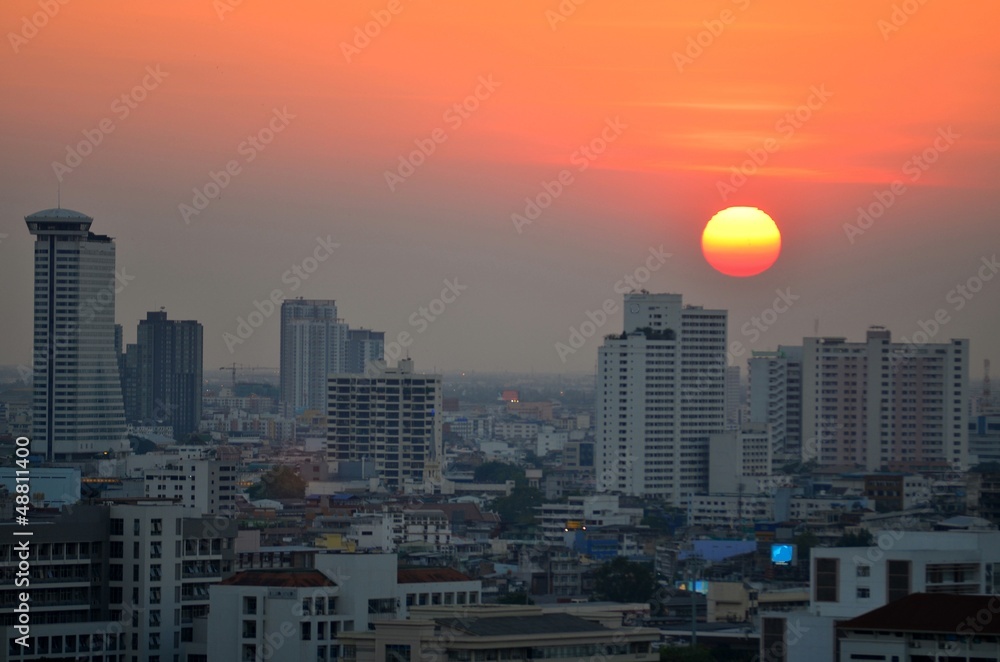 Fototapeta premium Sunset in The city