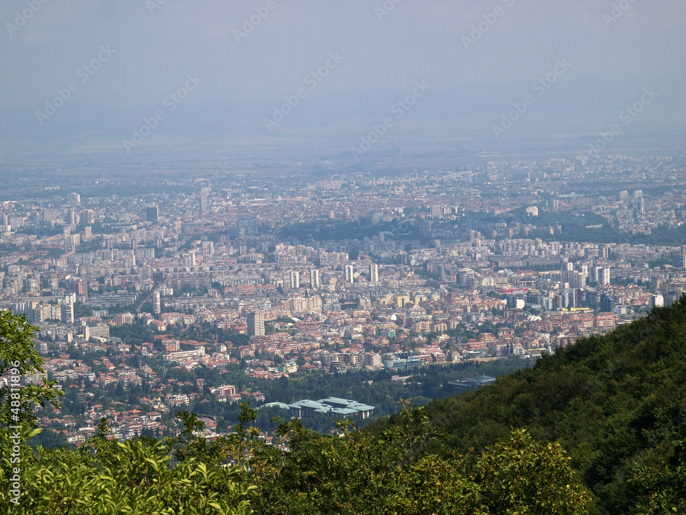 The View of Sofia from Vitosha National Park The View of Sofia from Vitosha National Park