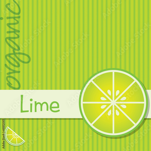 Bright organic lime card in vector format. 