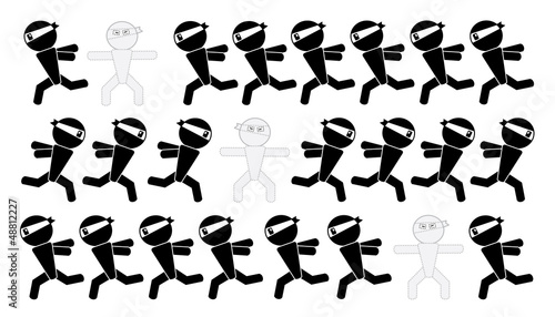 ninja man sign camouflage