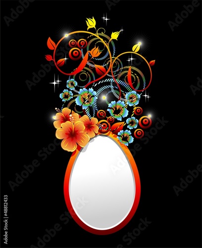 Easter Egg Ornamental Hibiscus Flower-Uovo Pasqua Floreale