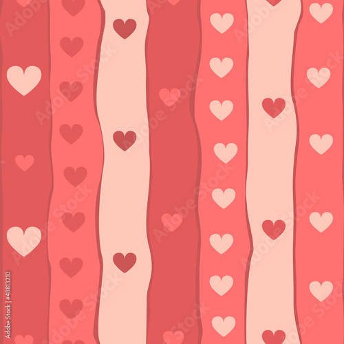 Red stripes and hearts seam...