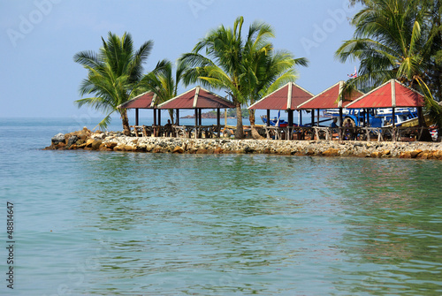 Restaurant on a tropical beach