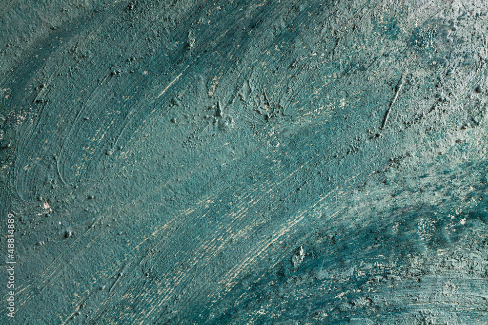 Naklejka premium Handmade green wall