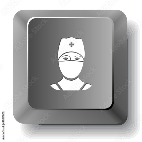 Doctor. Vector computer key.
