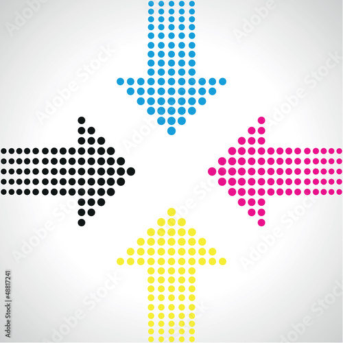 cmyk arrow background