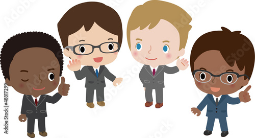 交流する世界のビジネスマン