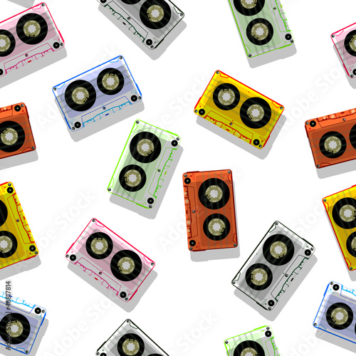audio tapes shadowed pattern
