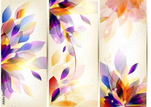 Brochure colorful set