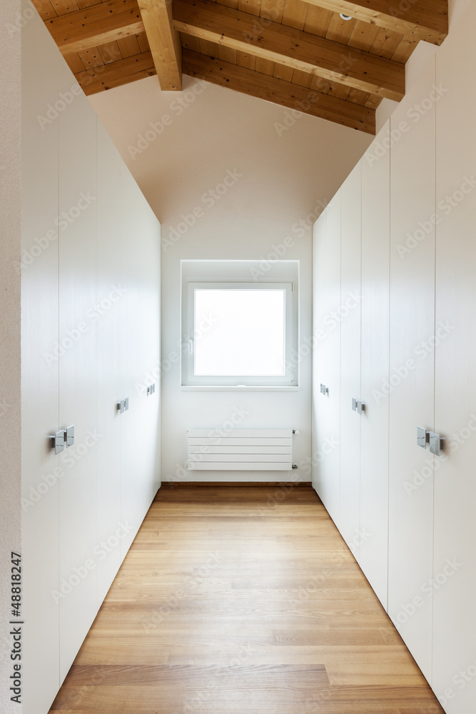 Beautiful modern loft, view of the wardrobes Beautiful modern loft, view of the wardrobes