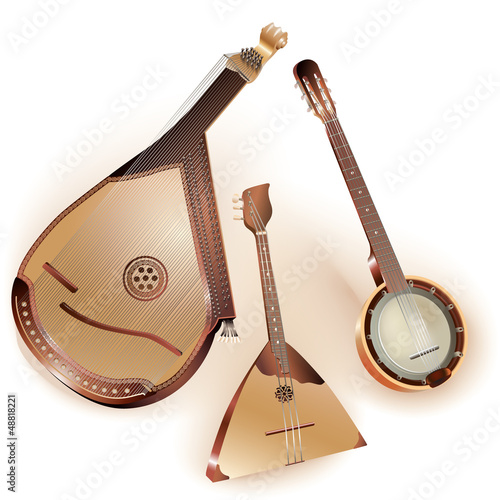 Collection of  traditional string plucked instruments
