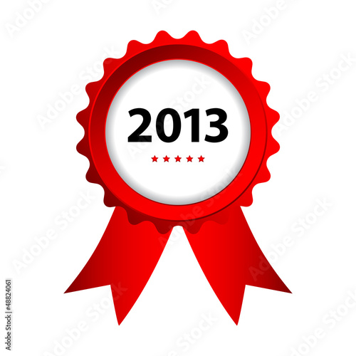 special label with ribbons - best of 2013 sign